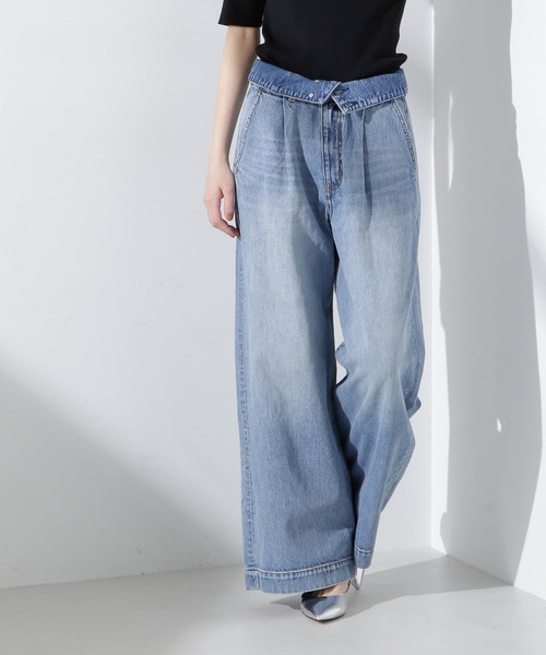 NANO universe（ナノユニバース）の「コルセットバギーデニム（デニムパンツ・レディース・ライトブルー・S/M）」の16枚目の写真