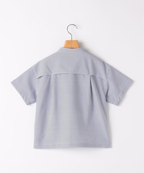 SHIPS（シップス）の「SHIPS KIDS:140～160cm /〈UVカット/吸水速乾〉ドライタッチ ストライプ シャツ（シャツ/ブラウス・キッズ・ブルー系/ベージュ系その他・160/150/140）」の3枚目の写真