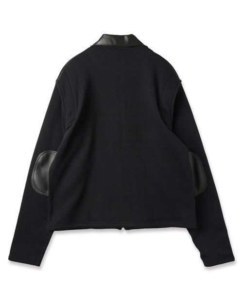 Jieda(ジエダ)の「LEATHER COLLAR SWEAT ZIP JACKET(ブルゾン・メンズ・ブラック・2/1)」の5枚目の写真