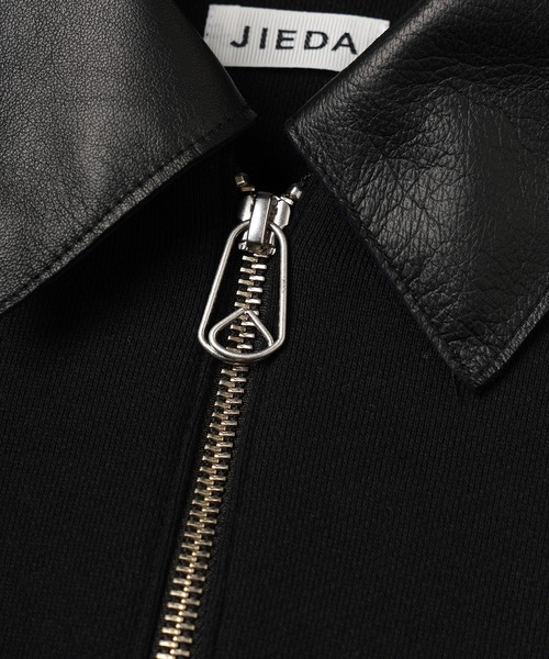 Jieda(ジエダ)の「LEATHER COLLAR SWEAT ZIP JACKET(ブルゾン・メンズ・ブラック・2/1)」の7枚目の写真