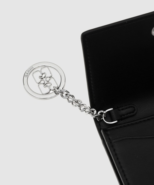 Ganni Bou Flap Card Holder Strass（カードケース）｜GANNI