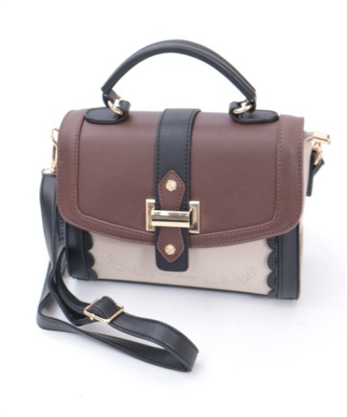 axes femme（アクシーズファム）の「配色フラップミニバッグ（ショルダーバッグ・レディース・ワイン/ベージュ/ブラウン・FREE）」の9枚目の写真