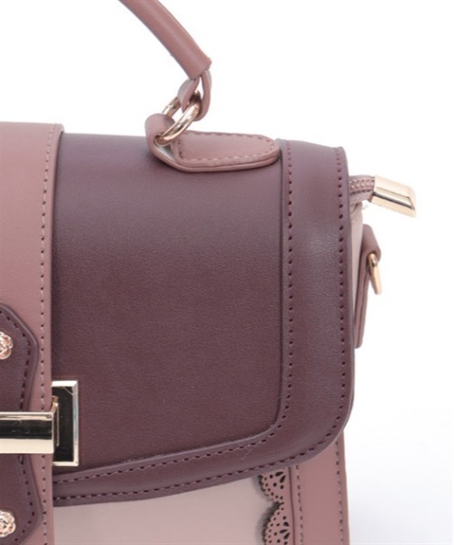axes femme（アクシーズファム）の「配色フラップミニバッグ（ショルダーバッグ・レディース・ワイン/ベージュ/ブラウン・FREE）」の13枚目の写真