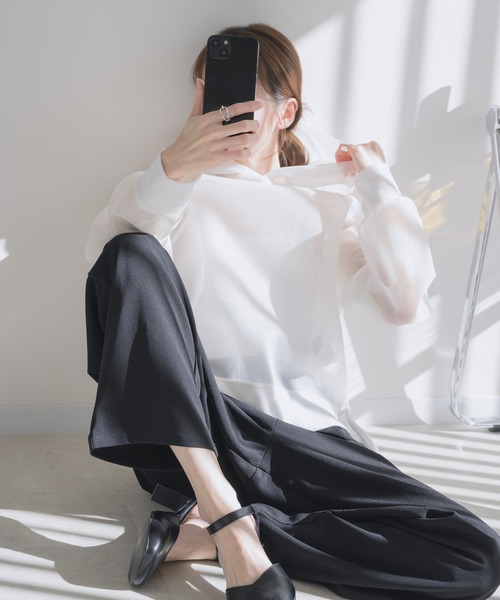 RU.TI.LE（ルチル）の「【RU.TI.LE】ダンボールシアーパーカー（パーカー・レディース・ブラック/ホワイト・MEDIUM）」の22枚目の写真