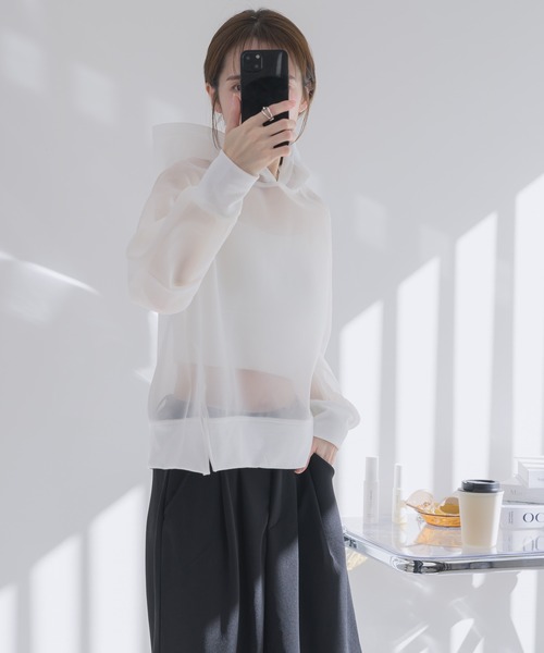 RU.TI.LE（ルチル）の「【RU.TI.LE】ダンボールシアーパーカー（パーカー・レディース・ブラック/ホワイト・MEDIUM）」の11枚目の写真