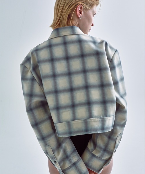 ROME CHECK SHIRT JACKET(F BLUE): OuterCREDONA