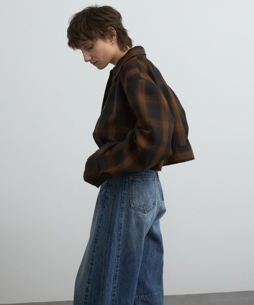 ROME CHECK SHIRT JACKET(F BLUE): OuterCREDONA