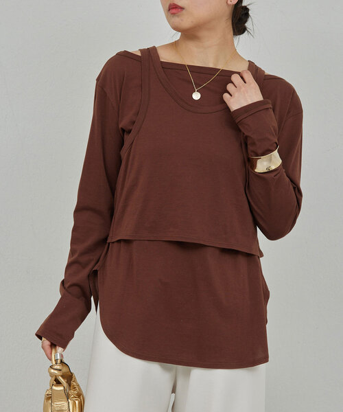 GALLARDAGALANTE レイヤードカットソー GALLARDAGALANTE tシャツ レイヤードカットソー レディース