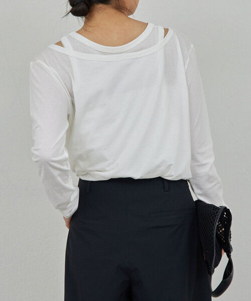 GALLARDAGALANTE レイヤードカットソー GALLARDAGALANTE（ガリャルダガランテ） レイヤードカットソー