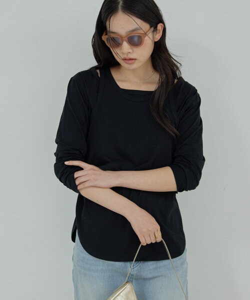 GALLARDAGALANTE レイヤードカットソー GALLARDAGALANTE tシャツ レイヤードカットソー レディース