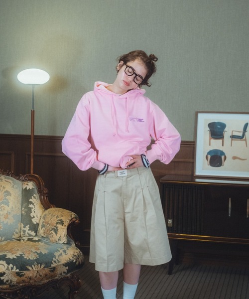 common gull products.（コモンガルプロダクツ）の「CONVENIENCEYOUNG×common gull products. people and animals hoodie（パーカー・レディース・オートミール/スミクロ/ピンク系・SMALL/MEDIUM/LARGE）」の13枚目の写真