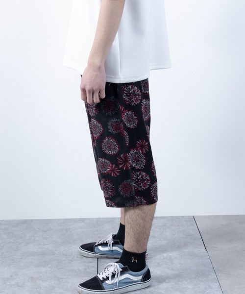 SKKONE(スコーネ)の「【Nylaus】レーヨン リラックスパンツ ハーフパンツ ショートパンツ(その他パンツ・メンズ・ブラック×レッド/ブラック/カーキ/ブルー/インディゴ×ゴールド/ブラック×ホワイト/チャコール・M/L/LL)」の19枚目の写真