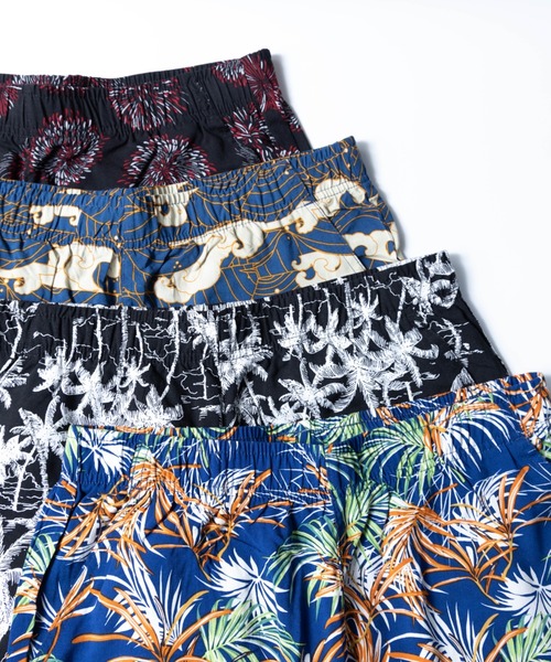 SKKONE(スコーネ)の「【Nylaus】レーヨン リラックスパンツ ハーフパンツ ショートパンツ(その他パンツ・メンズ・ブラック×レッド/ブラック/カーキ/ブルー/インディゴ×ゴールド/ブラック×ホワイト/チャコール・M/L/LL)」の14枚目の写真