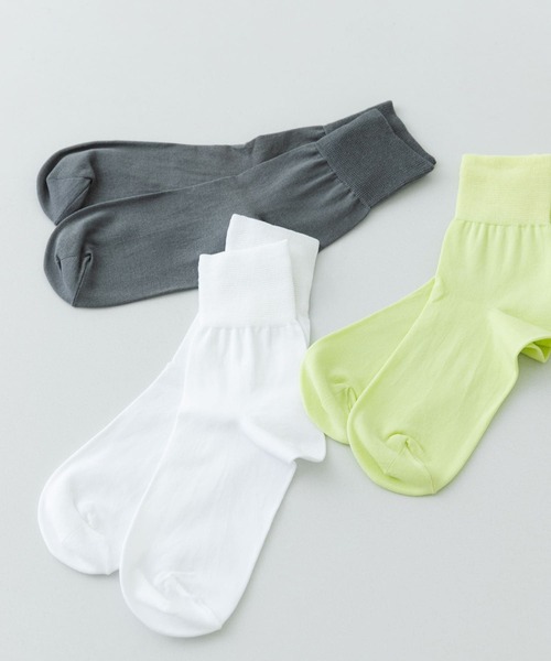 RODE SKO（ロデスコ）の「PIEDI NUDI　COTTON SOLID SHORT SOCKS（ソックス/靴下・レディース・シルバー/ホワイト/グリーン系その他・-）」の7枚目の写真