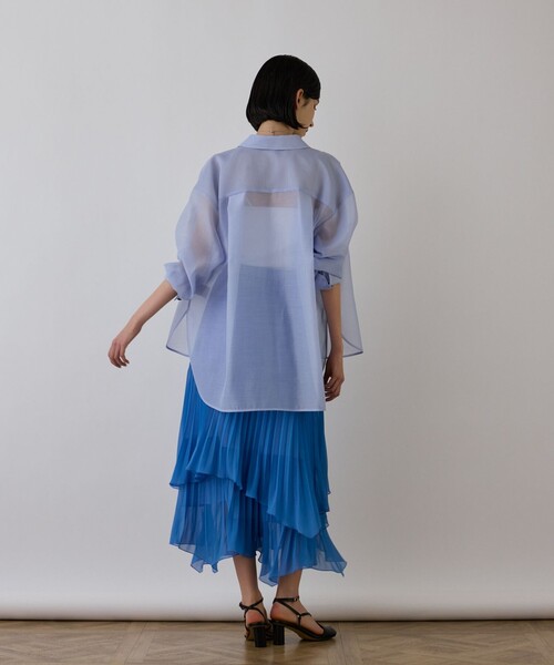 Diagram(ダイアグラム)の「イレギュラープリーツスカート(スカート・レディース・グレー/ピンク/ブルー・36)」の5枚目の写真