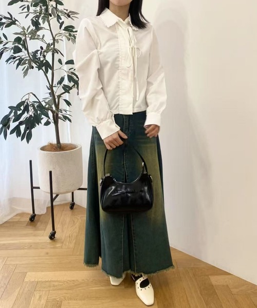 mebole（メボレ）の「レースアップリボンシャツ（シャツ/ブラウス・レディース・ホワイト・FREE）」の16枚目の写真