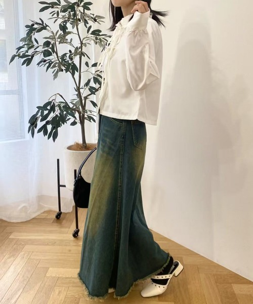 mebole（メボレ）の「レースアップリボンシャツ（シャツ/ブラウス・レディース・ホワイト・FREE）」の17枚目の写真