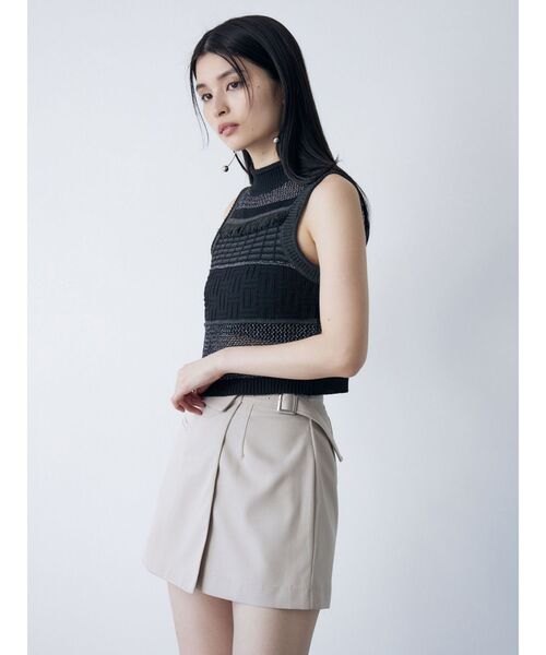 MURUA（ムルーア）の「【セットアップ対応】サイドベルトラップライクミニスカート（スカート・レディース・ブルー/ブラック/ダークグレー/ベージュ・1/2）」の18枚目の写真