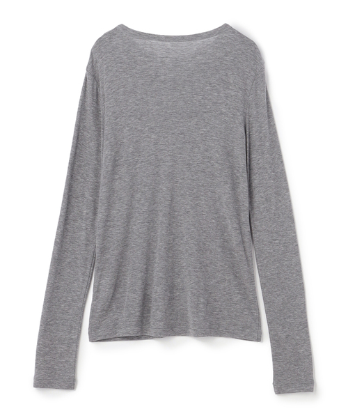 N.O.R.C(ノーク)の「TENCEL WOOL ヘンリーネックトップス(ニット/セーター・レディース・イエロー/グレー/ブラック/サックスブルー・フリー)」の17枚目の写真