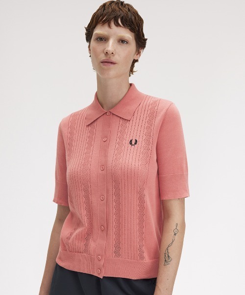 FRED PERRY フレッドペリー ポロシャツ ピンク M FRED PERRY フレッドペリー レディース ポロシャツ ポロ 半袖