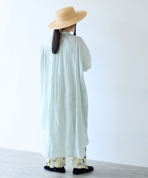 yuni(ユニ )の「●ウォッシュリネン ワンピース(シャツワンピース・レディース・グリーン/レッド/ブラック/ホワイト・FREE)」の16枚目の写真