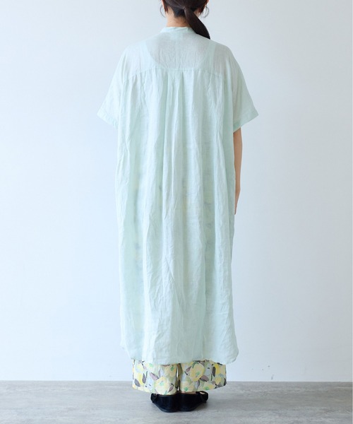 yuni(ユニ )の「●ウォッシュリネン ワンピース(シャツワンピース・レディース・グリーン/レッド/ブラック/ホワイト・FREE)」の12枚目の写真