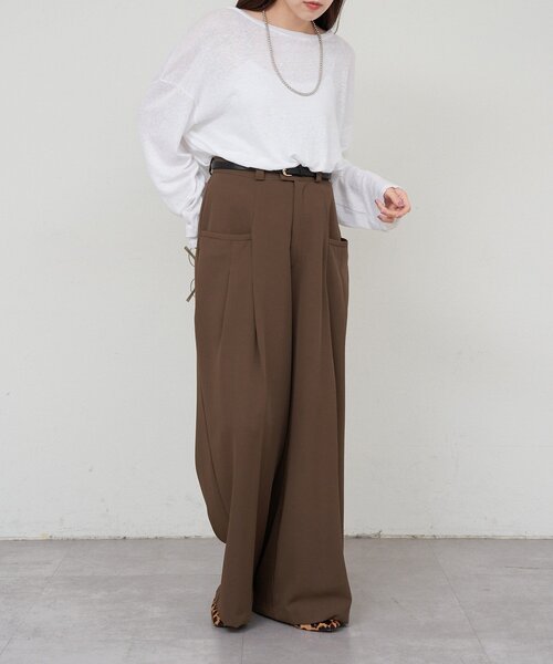 SHENERY(シーナリー)の「シアービッグロンTee(Tシャツ/カットソー・レディース・オフホワイト/ブラック/ライム・FREE)」の5枚目の写真