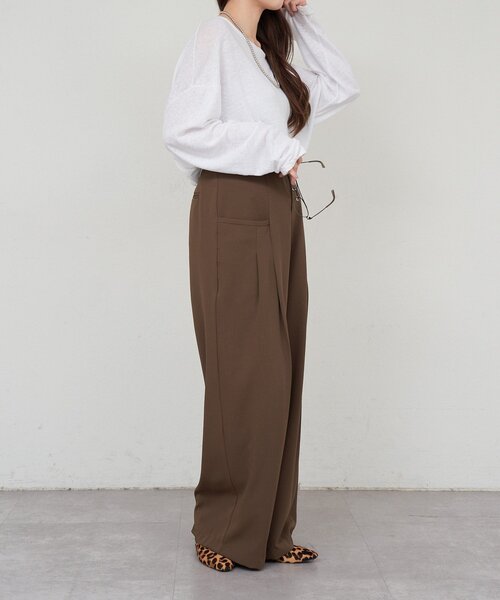 SHENERY(シーナリー)の「シアービッグロンTee(Tシャツ/カットソー・レディース・オフホワイト/ブラック/ライム・FREE)」の9枚目の写真