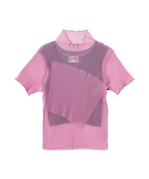 kotohayokozawa | kotohayokozawa SHEER LAYERED SHORT SLEEVE TOP TDX5-S01(その他トップス)