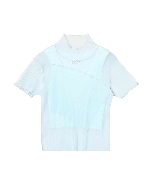kotohayokozawa（コトハヨコザワ）の「kotohayokozawa SHEER LAYERED SHORT SLEEVE TOP TDX5-S01（その他トップス・レディース・パープル/ライトブルー・FREE）」の2枚目の写真