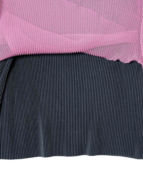 kotohayokozawa（コトハヨコザワ）の「kotohayokozawa SHEER LAYERED SHORT SLEEVE TOP TDX5-S01（その他トップス・レディース・パープル/ライトブルー・FREE）」の3枚目の写真