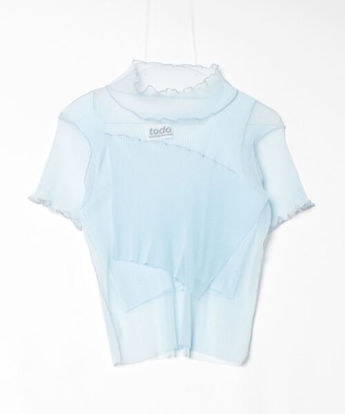 kotohayokozawa（コトハヨコザワ）の「kotohayokozawa SHEER LAYERED SHORT SLEEVE TOP TDX5-S01（その他トップス・レディース・パープル/ライトブルー・FREE）」の5枚目の写真