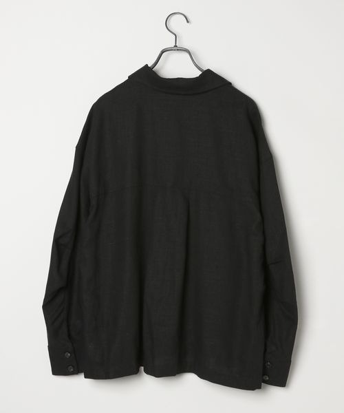 JEANASIS(ジーナシス)の「リネンCPOジャケット/411913(テーラードジャケット・レディース・ライトブルー/ブラック/ベージュ/ブラウン・FREE)」の5枚目の写真