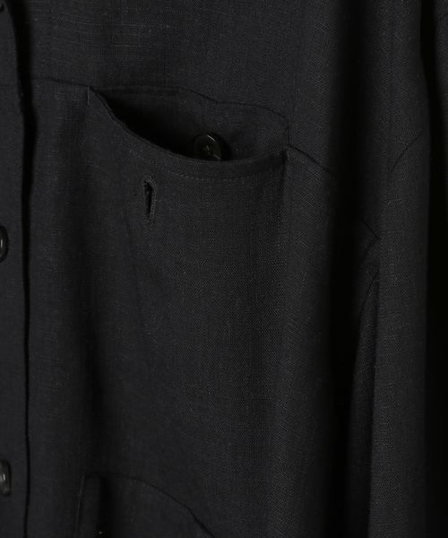 JEANASIS(ジーナシス)の「リネンCPOジャケット/411913(テーラードジャケット・レディース・ライトブルー/ブラック/ベージュ/ブラウン・FREE)」の10枚目の写真