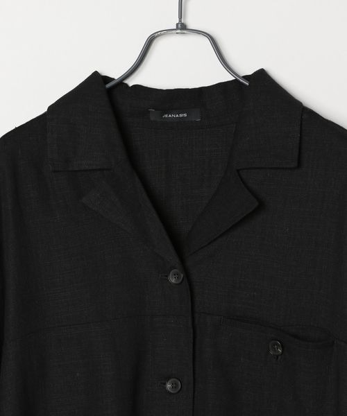 JEANASIS(ジーナシス)の「リネンCPOジャケット/411913(テーラードジャケット・レディース・ライトブルー/ブラック/ベージュ/ブラウン・FREE)」の12枚目の写真