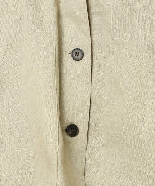 JEANASIS(ジーナシス)の「リネンCPOジャケット/411913(テーラードジャケット・レディース・ライトブルー/ブラック/ベージュ/ブラウン・FREE)」の15枚目の写真