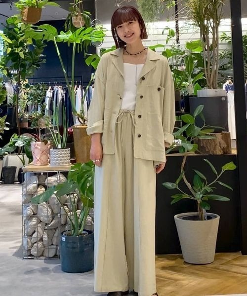 JEANASIS(ジーナシス)の「リネンCPOジャケット/411913(テーラードジャケット・レディース・ライトブルー/ブラック/ベージュ/ブラウン・FREE)」の19枚目の写真