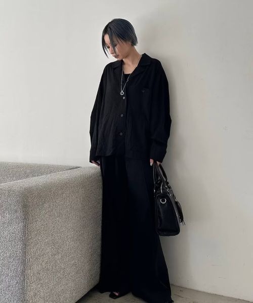 JEANASIS(ジーナシス)の「リネンCPOジャケット/411913(テーラードジャケット・レディース・ライトブルー/ブラック/ベージュ/ブラウン・FREE)」の20枚目の写真