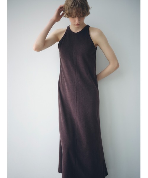 emmi（エミ）の「【限定カラー】【emmi×PlaX（TM）】パイルアメスリワンピース（ワンピース・レディース・ブルー/ブラック/ライトグレー/ブラウン・0/1）」の3枚目の写真