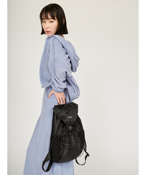 emmi（エミ）の「【限定カラー】【emmi×PlaX（TM）】パイルアメスリワンピース（ワンピース・レディース・ブルー/ブラック/ライトグレー/ブラウン・0/1）」の10枚目の写真