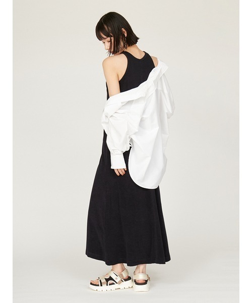 emmi（エミ）の「【限定カラー】【emmi×PlaX（TM）】パイルアメスリワンピース（ワンピース・レディース・ブルー/ブラック/ライトグレー/ブラウン・0/1）」の15枚目の写真