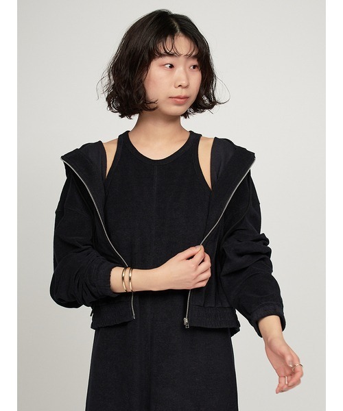 emmi（エミ）の「【限定カラー】【emmi×PlaX（TM）】パイルアメスリワンピース（ワンピース・レディース・ブルー/ブラック/ライトグレー/ブラウン・0/1）」の21枚目の写真