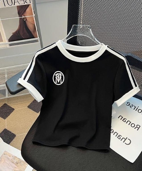 paravion(パラビオン)の「ラインスポーティTシャツ(Tシャツ/カットソー・レディース・ブラック/ホワイト・FREE)」の8枚目の写真