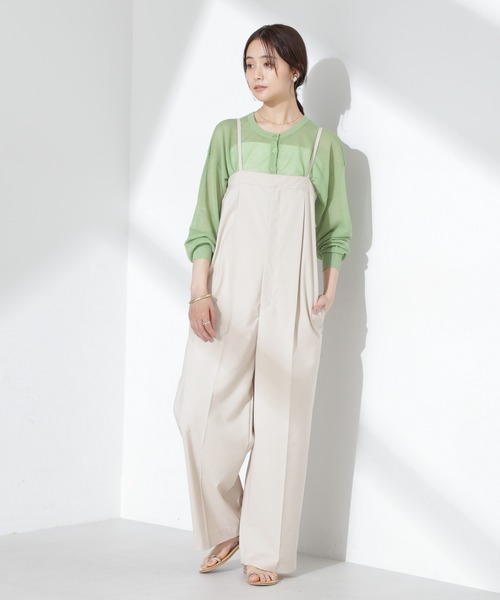 NANO universe（ナノユニバース）の「クロップドシアーニットカーディガン（カーディガン/ボレロ・レディース・ホワイト/ブラック/グリーン・FREE）」の22枚目の写真