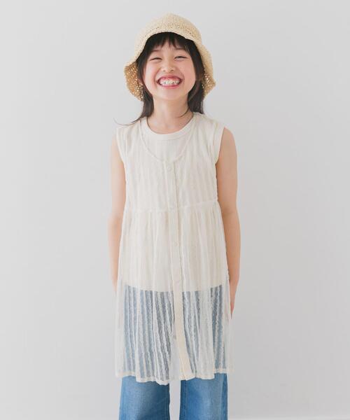 URBAN RESEARCH DOORS（アーバンリサーチドアーズ）の「『WEB/一部店舗限定サイズ』チュールチュニック(KIDS)（Tシャツ/カットソー・キッズ・アイボリー/ブラック・105/120/135/150）」の21枚目の写真