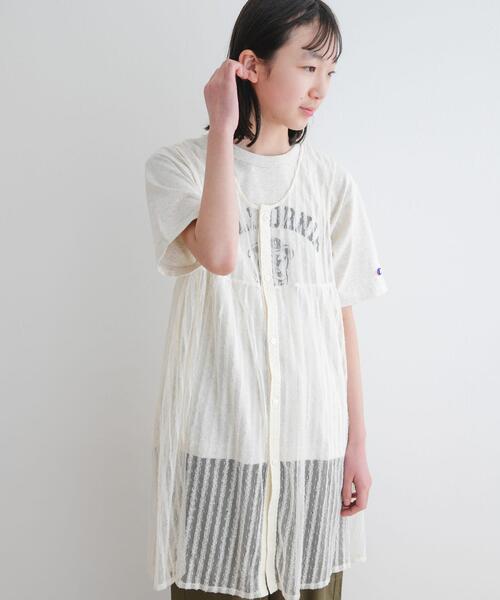 URBAN RESEARCH DOORS（アーバンリサーチドアーズ）の「『WEB/一部店舗限定サイズ』チュールチュニック(KIDS)（Tシャツ/カットソー・キッズ・アイボリー/ブラック・105/120/135/150）」の12枚目の写真