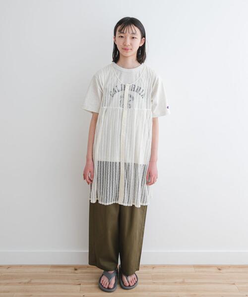URBAN RESEARCH DOORS（アーバンリサーチドアーズ）の「『WEB/一部店舗限定サイズ』チュールチュニック(KIDS)（Tシャツ/カットソー・キッズ・アイボリー/ブラック・105/120/135/150）」の14枚目の写真