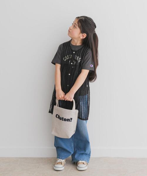 URBAN RESEARCH DOORS（アーバンリサーチドアーズ）の「『WEB/一部店舗限定サイズ』チュールチュニック(KIDS)（Tシャツ/カットソー・キッズ・アイボリー/ブラック・105/120/135/150）」の9枚目の写真