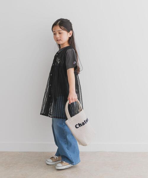 URBAN RESEARCH DOORS（アーバンリサーチドアーズ）の「『WEB/一部店舗限定サイズ』チュールチュニック(KIDS)（Tシャツ/カットソー・キッズ・アイボリー/ブラック・105/120/135/150）」の10枚目の写真