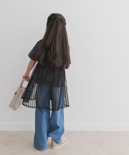 URBAN RESEARCH DOORS（アーバンリサーチドアーズ）の「『WEB/一部店舗限定サイズ』チュールチュニック(KIDS)（Tシャツ/カットソー・キッズ・アイボリー/ブラック・105/120/135/150）」の11枚目の写真